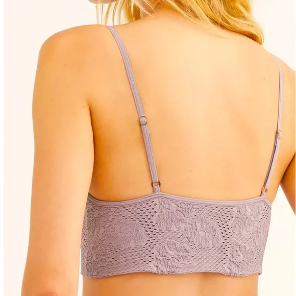 free people candy seamless bralette, dusty lilac, XS - Picture 2 of 4
